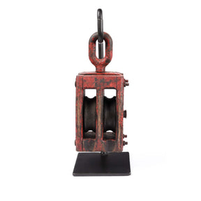 Old Teak Ships Pulley From Gujarat - Circa 1910