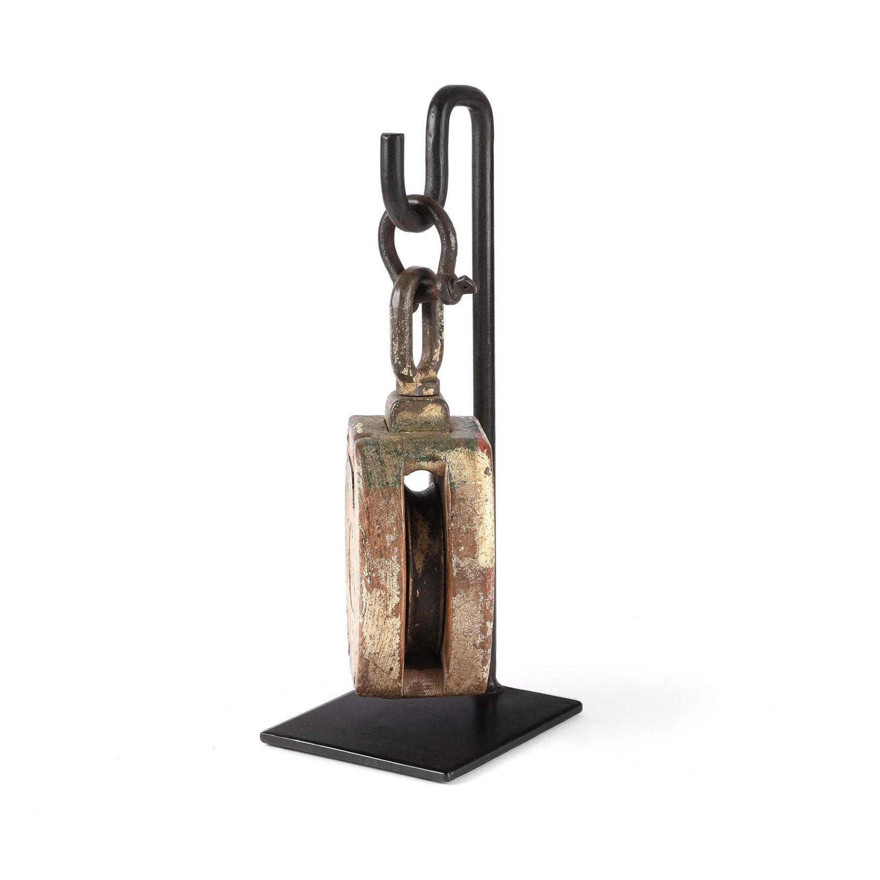 Old Teak Ships Pulley From Gujarat - Circa 1910