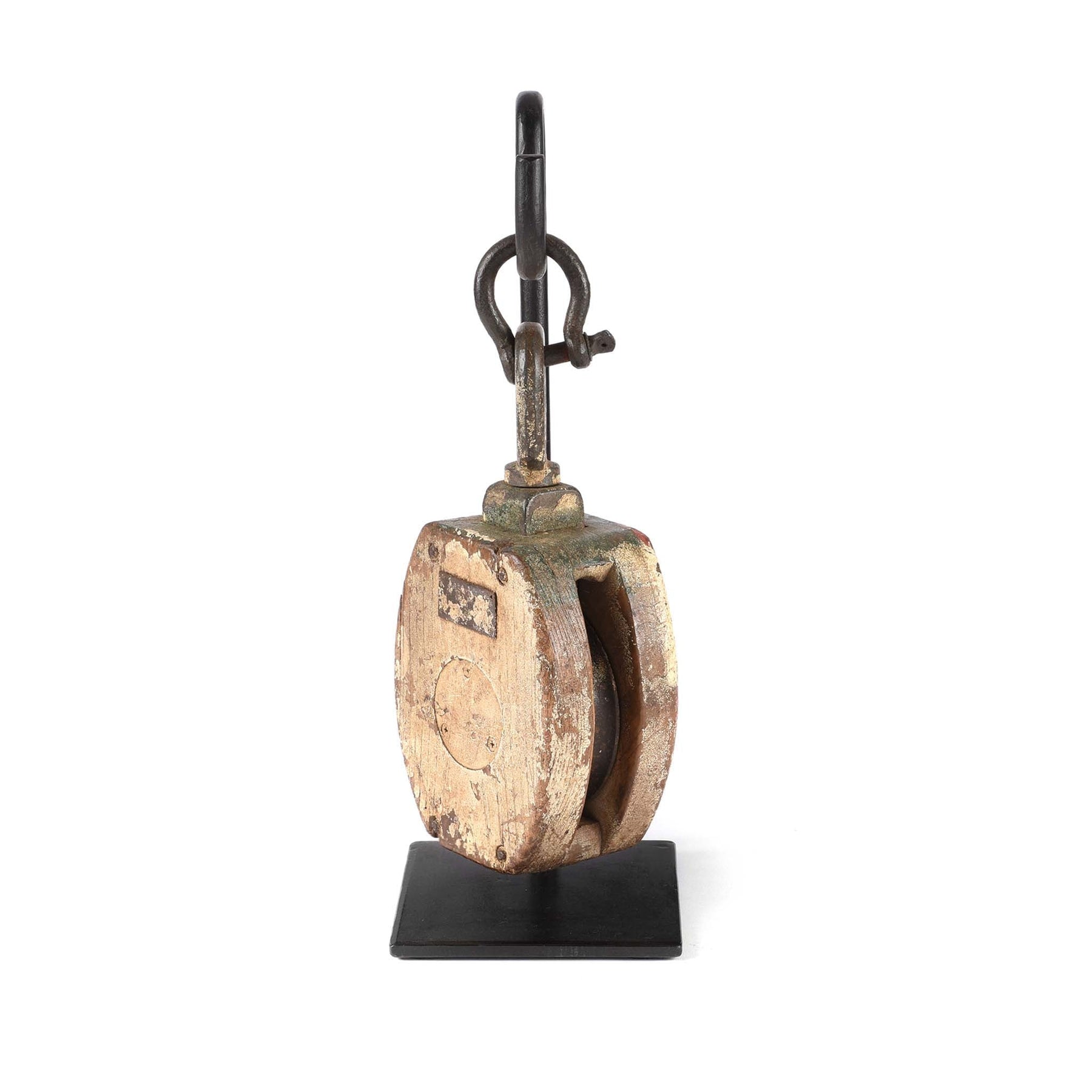 Old Teak Ships Pulley From Gujarat - Circa 1910