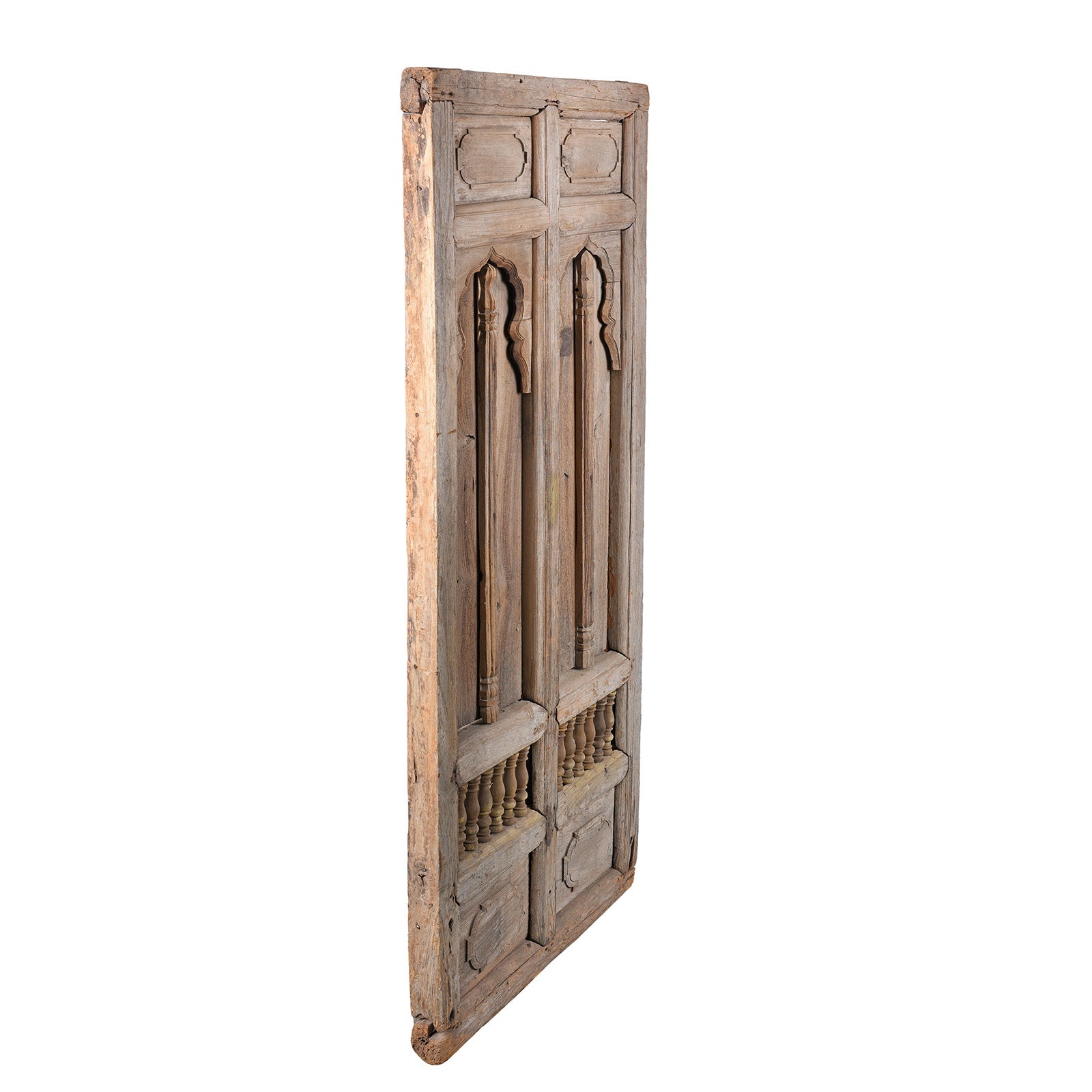 Carved Teak Window Shutter From Hyderabad - 19th Century