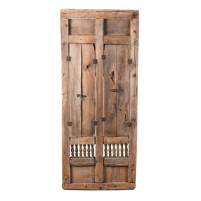 Carved Teak Window Shutter From Hyderabad - 19th Century