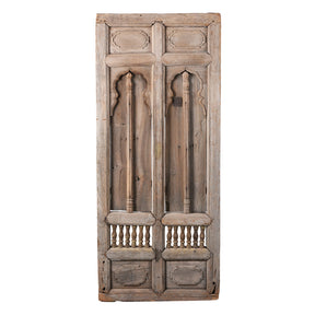 Carved Teak Window Shutter From Hyderabad - 19th Century