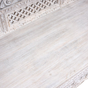 Carved And Limed Mango Wood Daybed