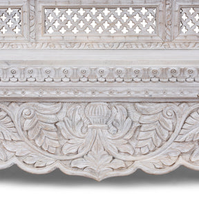 Carved And Limed Mango Wood Daybed