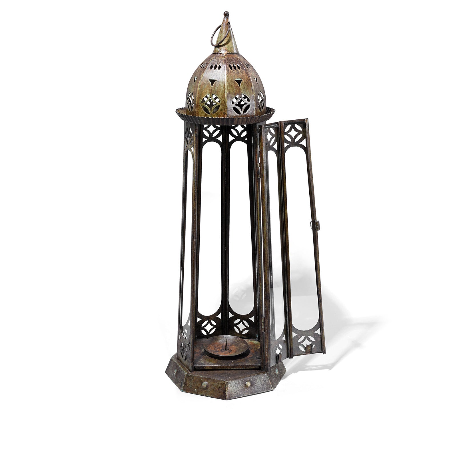 Painted Moroccan Style Storm Lantern