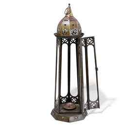 Painted Moroccan Style Storm Lantern
