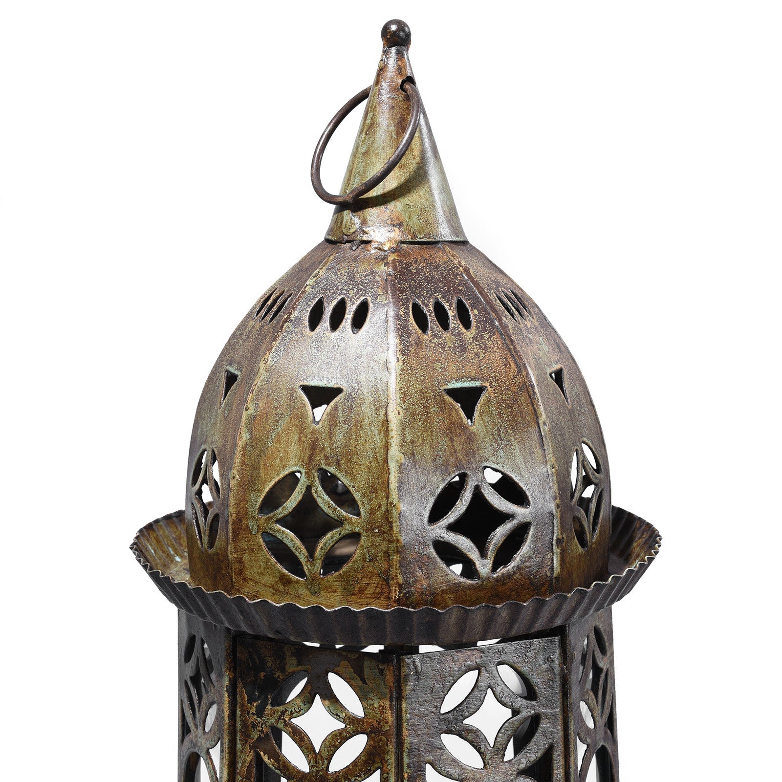 Painted Moroccan Style Storm Lantern