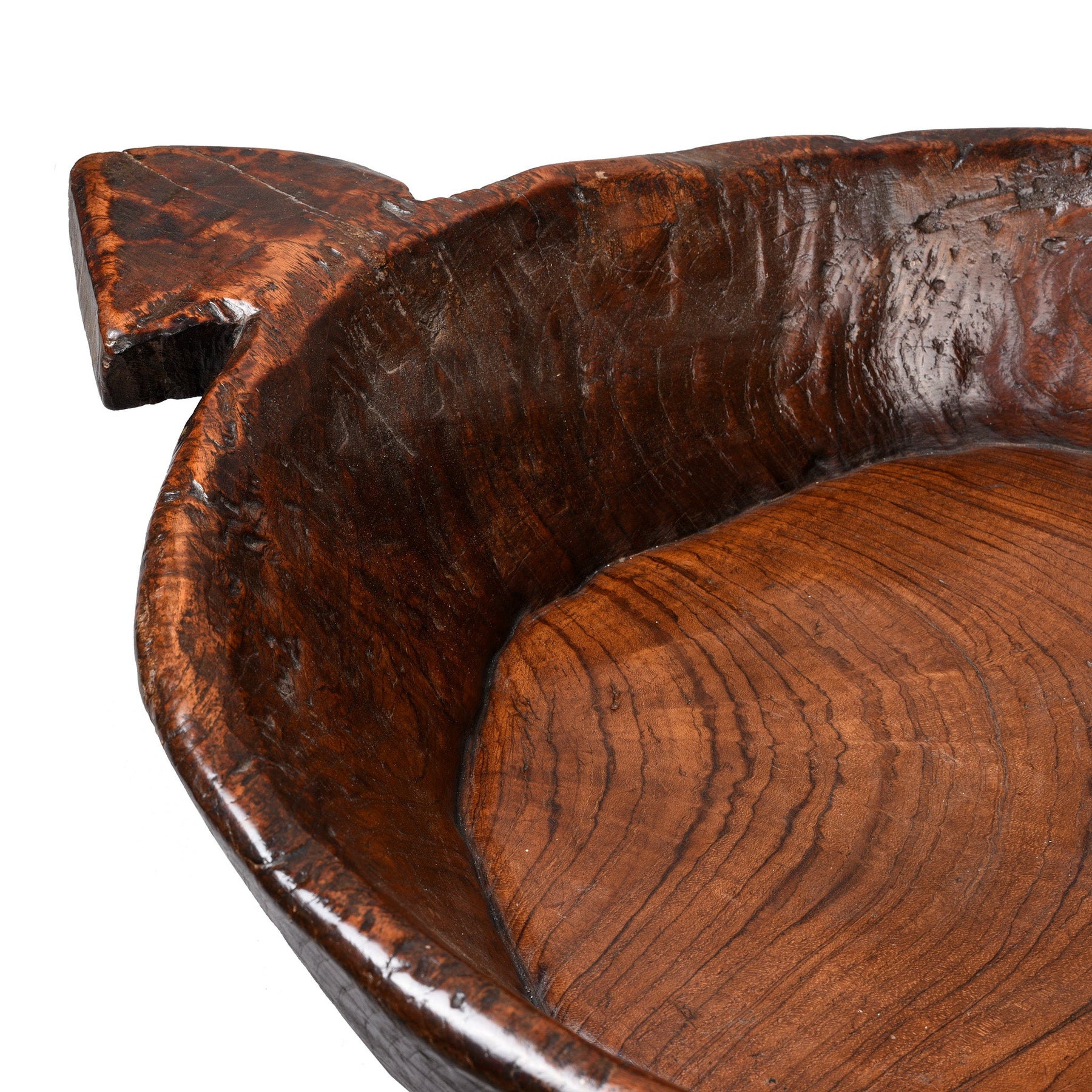 Teakwood Parath- Dough Mixing Bowl - 19thC