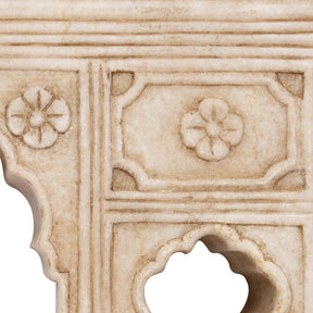 Mughal Style White Marble Lamp Niche - Double Sided