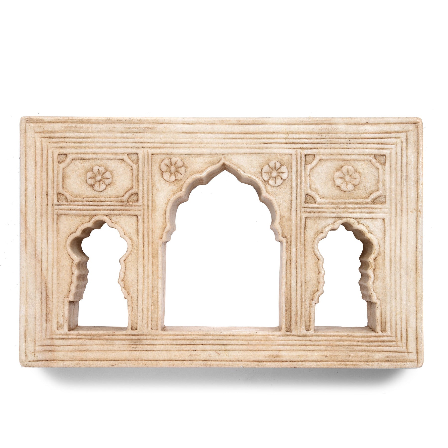 Mughal Style White Marble Lamp Niche