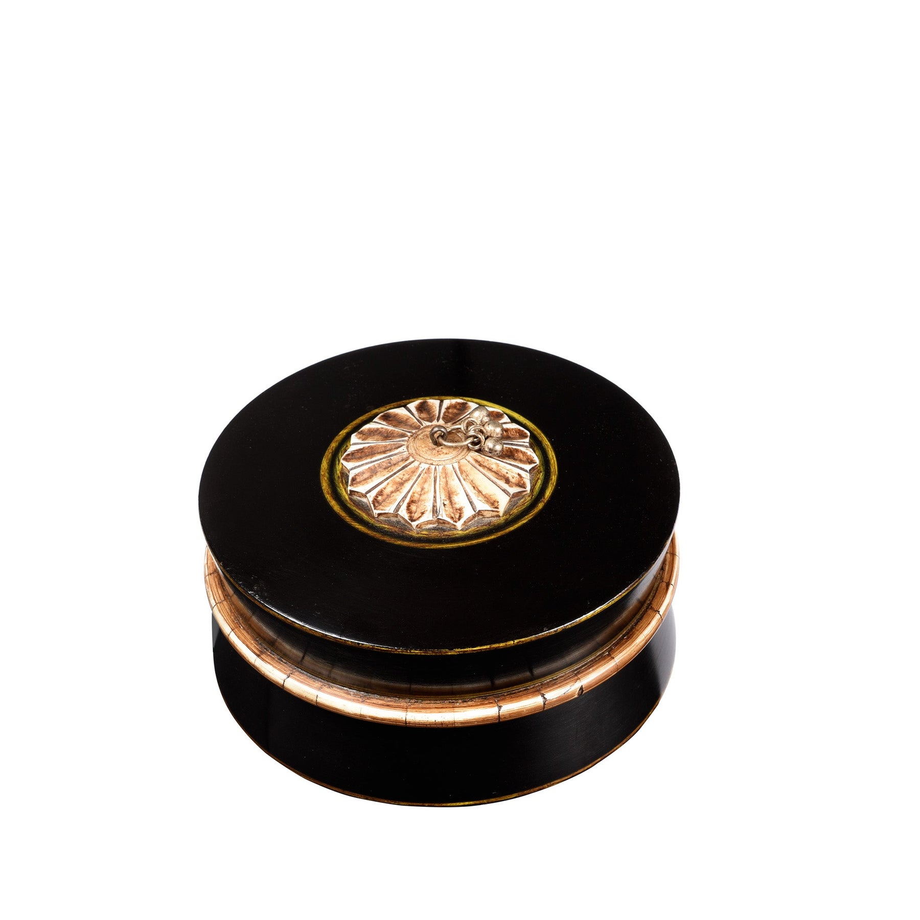 Indian Black Lacquer Pot