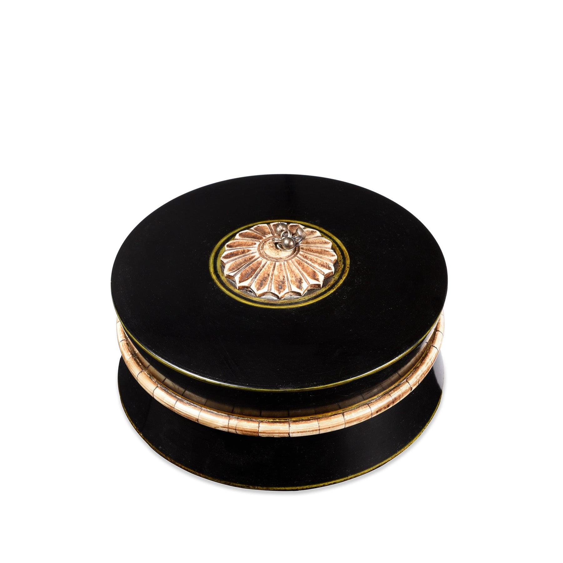 Indian Black Lacquer Pot