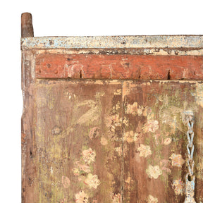 Old Painted Indian Door From Gujarat - 19thC