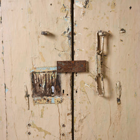 Old Painted Indian Door From Gujarat - 19thC