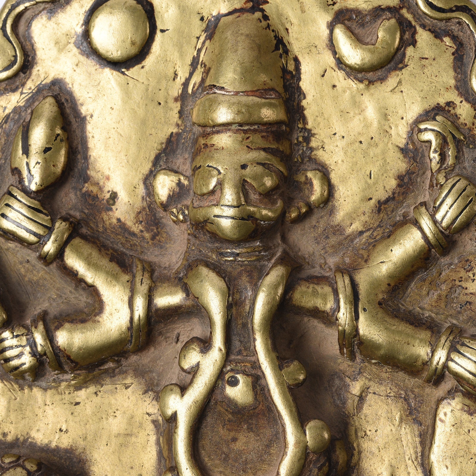 Bronze Votive Panel Of Virabhadra From Deccan - Early 19th Century