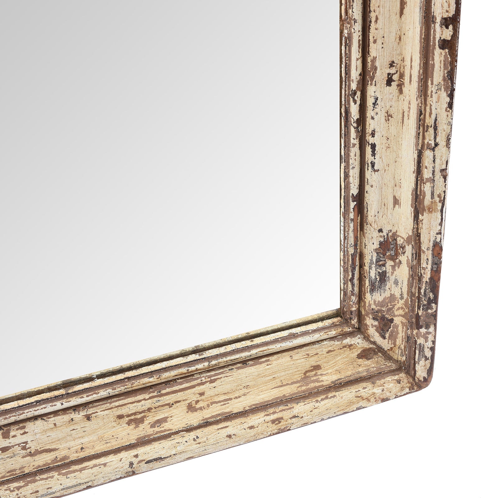 Rustic Cream Painted Indian Mirror (92 x 182 cms)