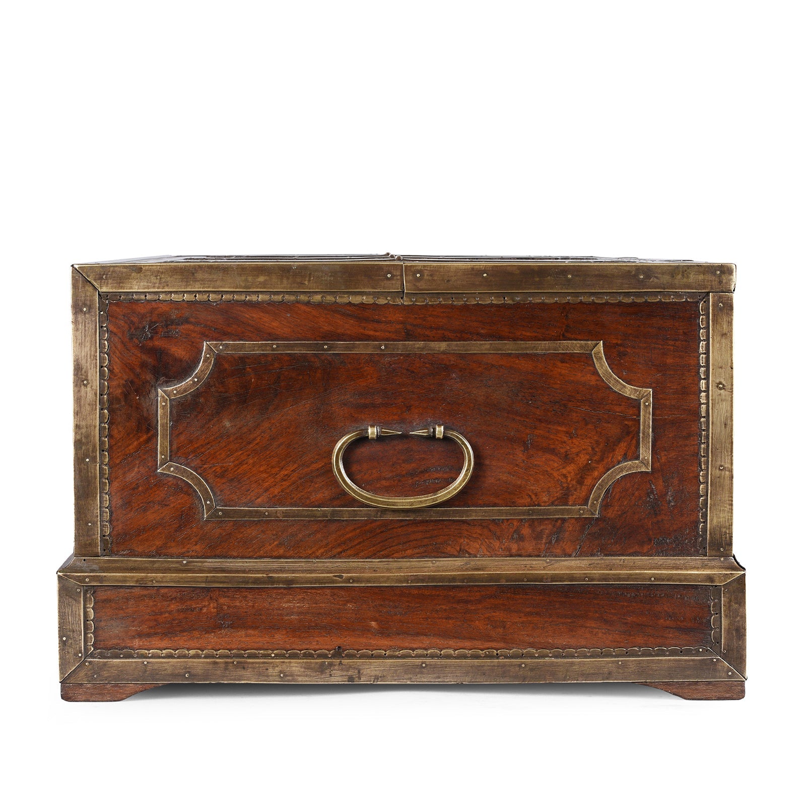 Brass Bound Rosewood Jewellery Box From Kerala - 18th Century
