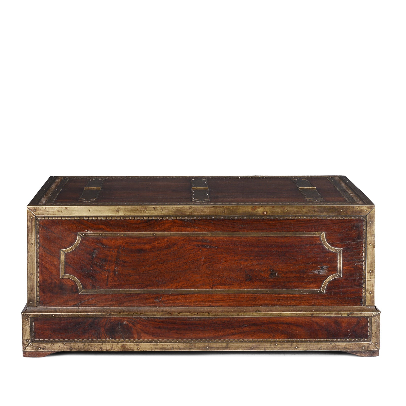 Brass Bound Rosewood Jewellery Box From Kerala - 18th Century