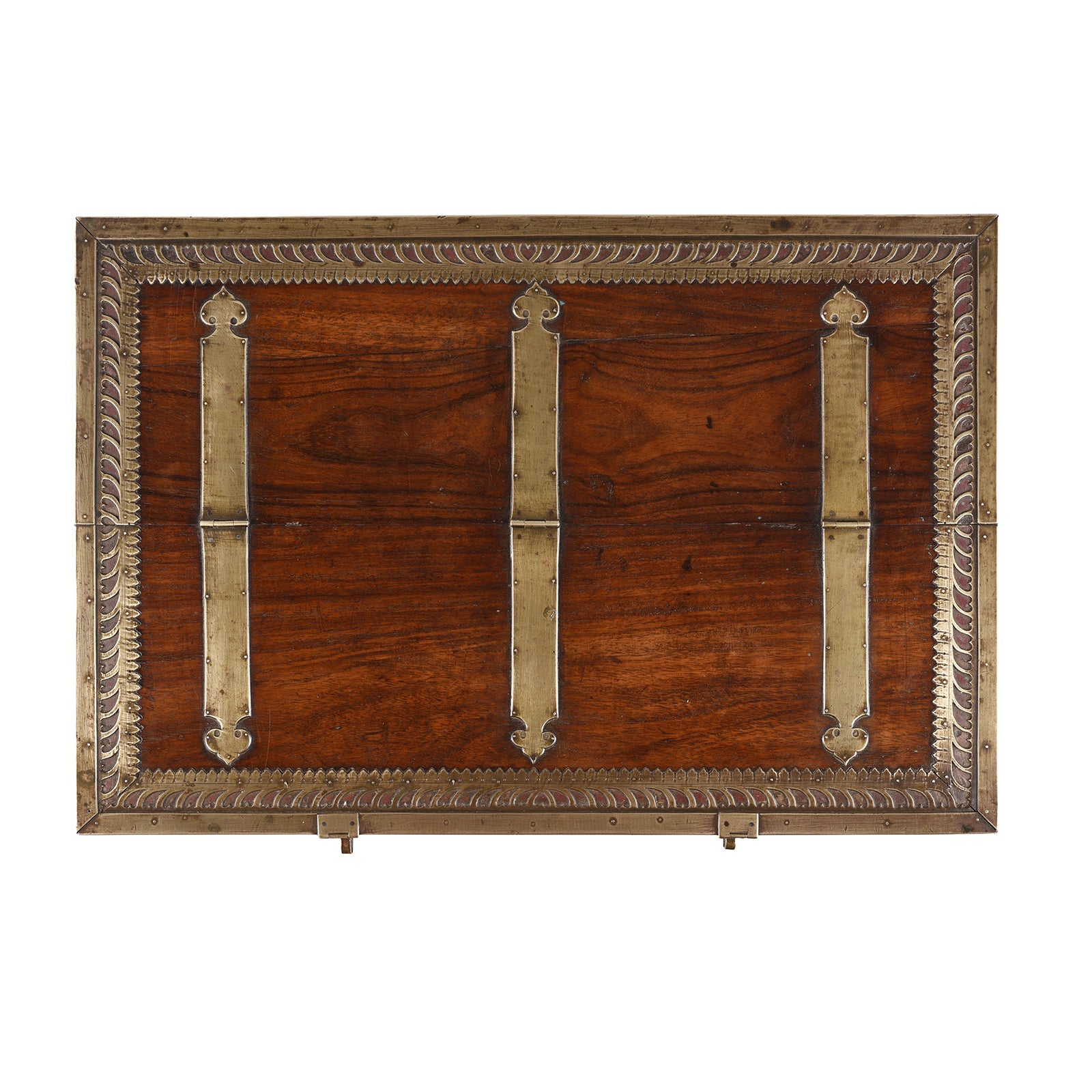 Brass Bound Rosewood Jewellery Box From Kerala - 18th Century