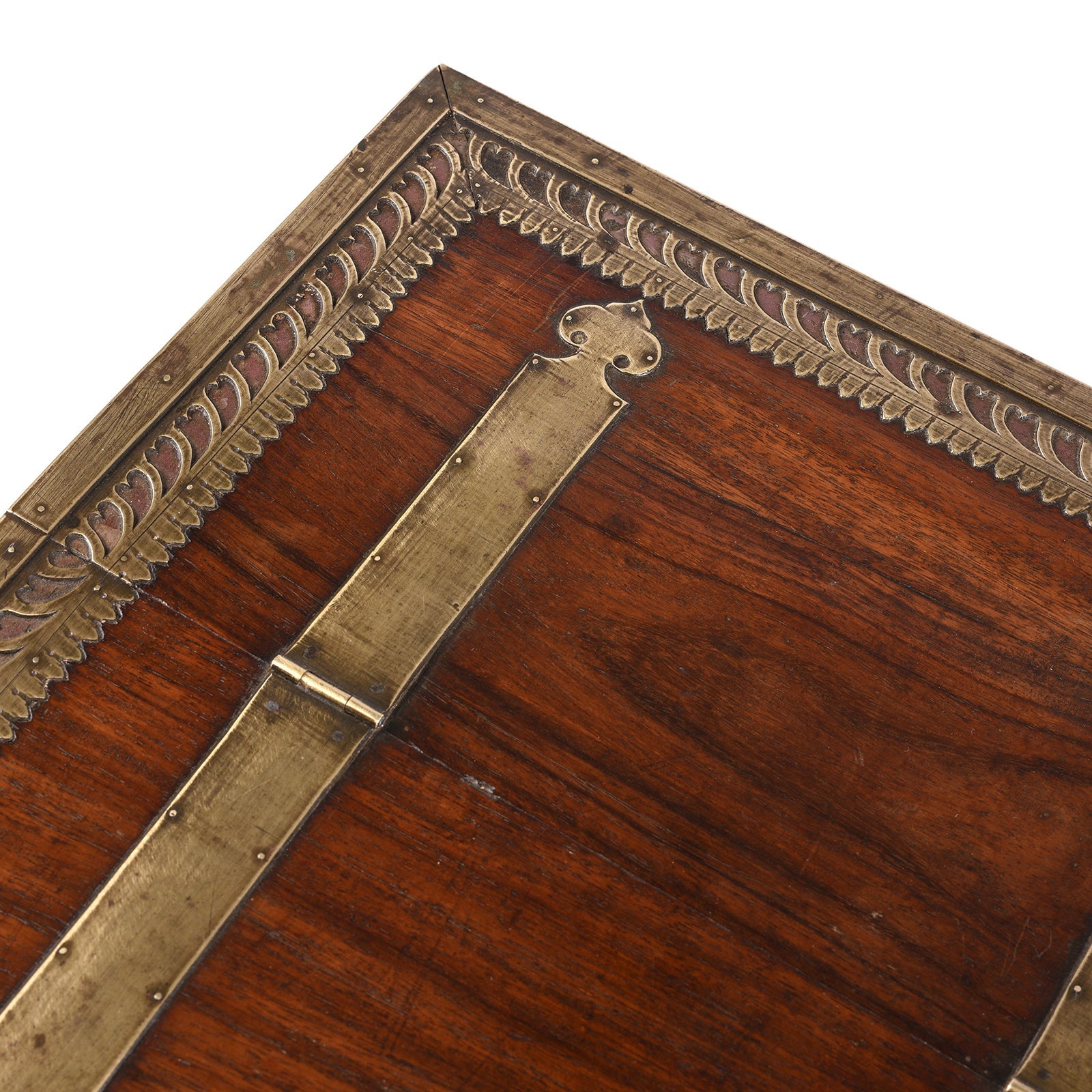 Brass Bound Rosewood Jewellery Box From Kerala - 18th Century