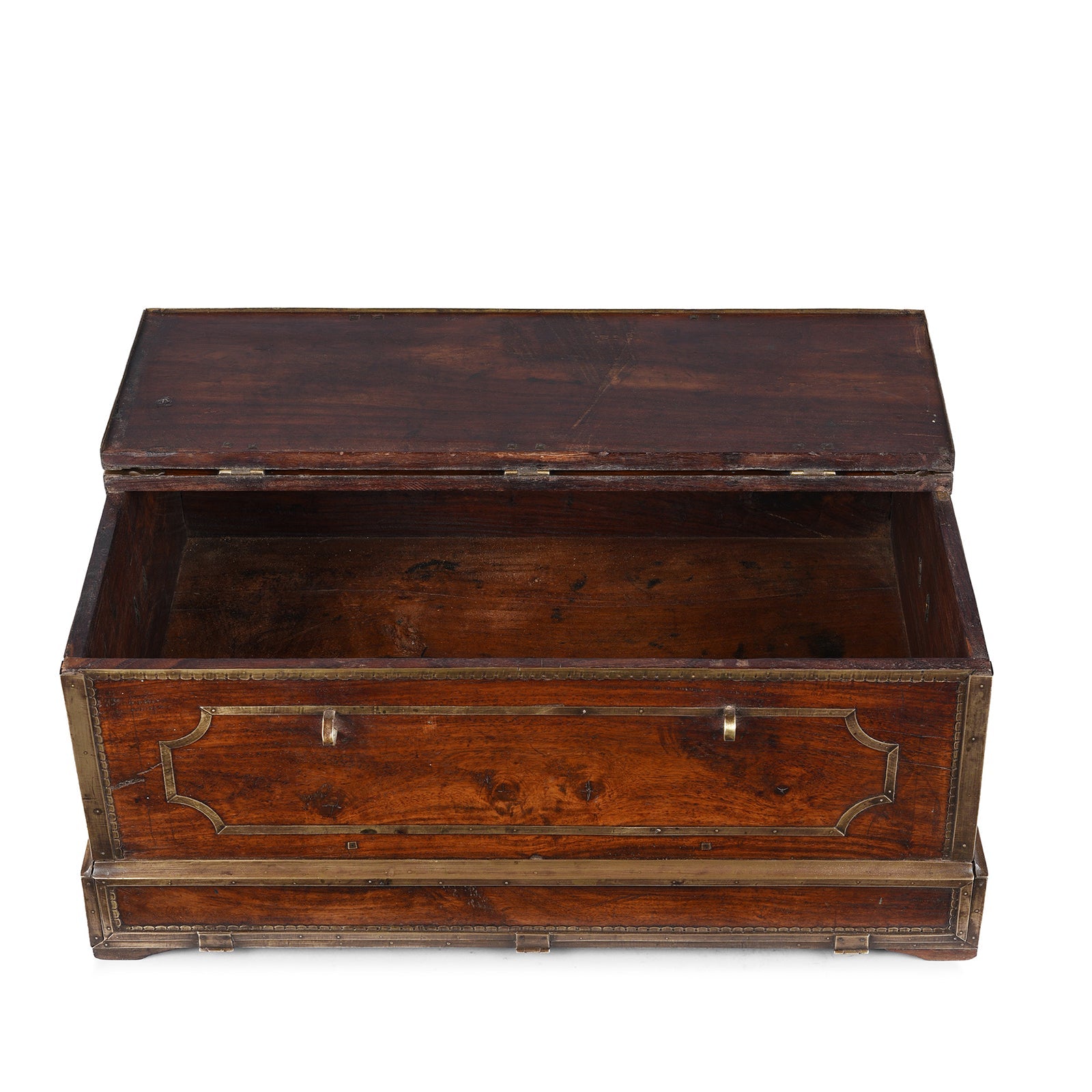 Brass Bound Rosewood Jewellery Box From Kerala - 18th Century