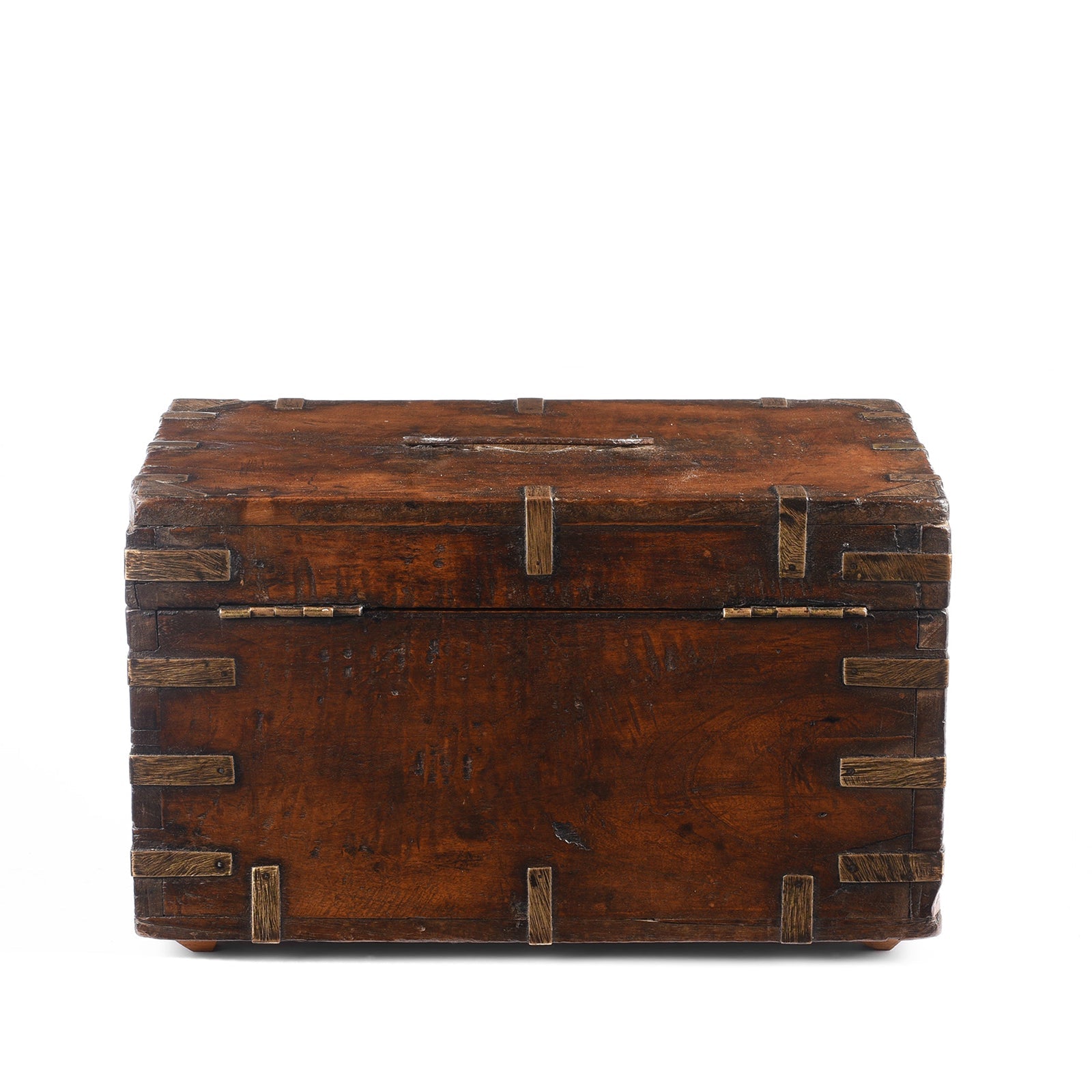 Brass Bound Jewellery Box From Rajasthan - 19th Century