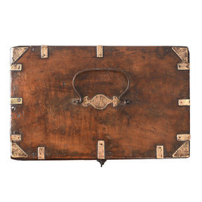 Brass Bound Jewellery Box From Rajasthan - 19th Century
