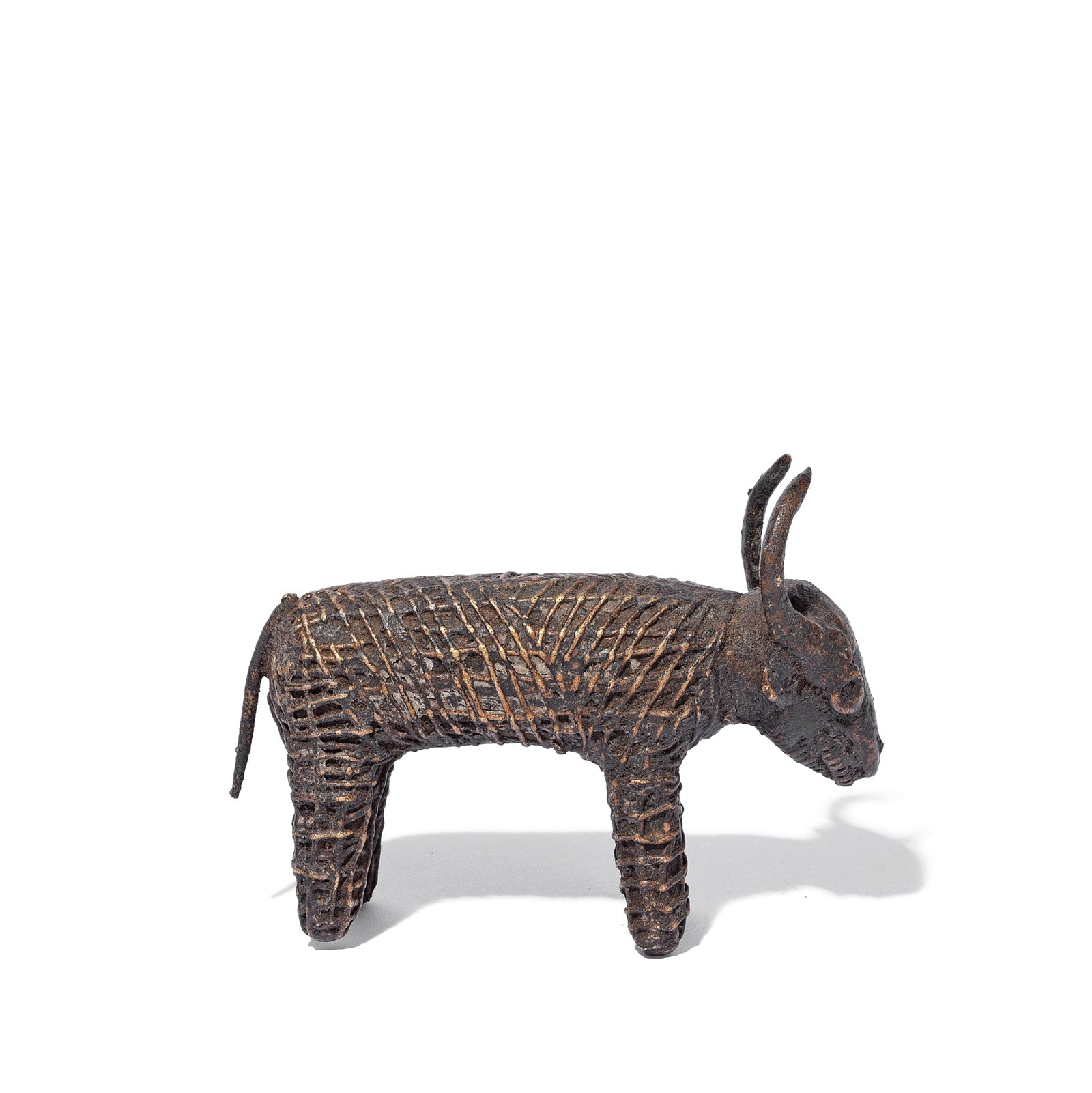 Kondh Dhokra Bronze Zebu Bull From Orissa - 19th Century