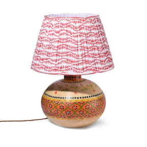 Painted Indian Matka Table Lamp