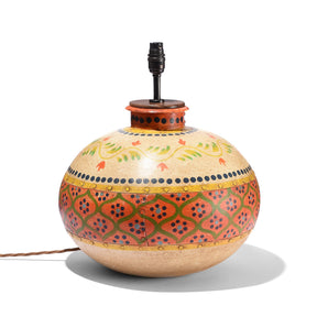 Painted Indian Matka Table Lamp