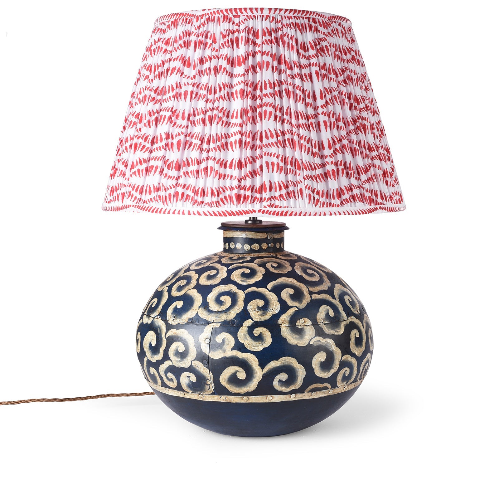 Painted Indian Matka Table Lamp