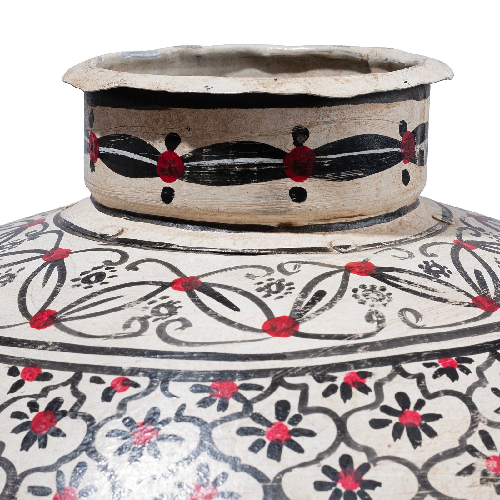 Painted Matka (Cream)