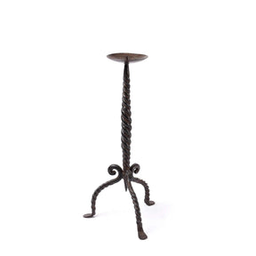 Twisted Iron Candlestick From Rajasthan