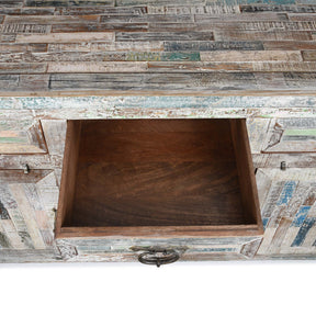 Reclaimed Teakwood Sideboard With Painted Finish