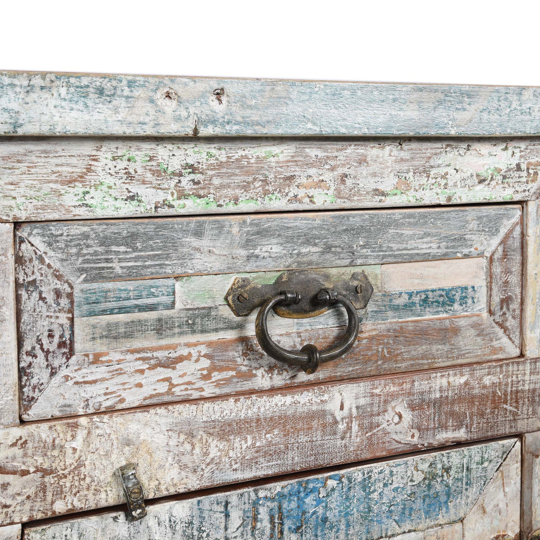 Reclaimed Teakwood Sideboard With Painted Finish