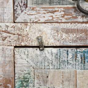 Reclaimed Teakwood Sideboard With Painted Finish