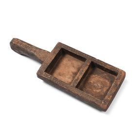 Carved Jackfruit Spice Tray From Kerala - Ca 1950's