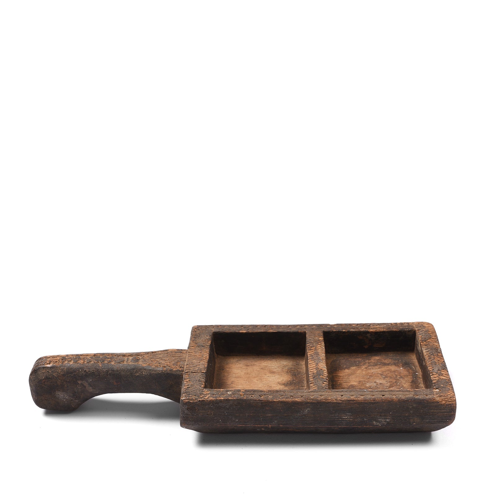Carved Jackfruit Spice Tray From Kerala - Ca 1950's
