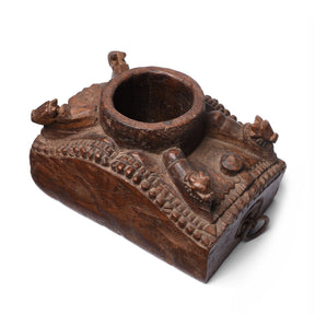 Teak Candle Holder From Kerala - Ca 100 Yrs Old
