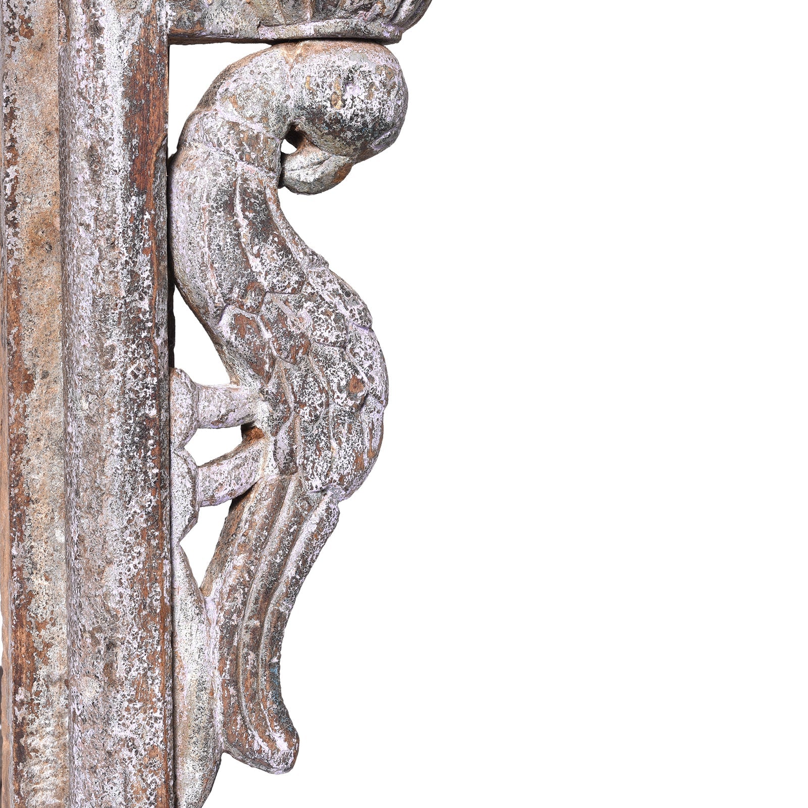 Parrot Lamp Bracket From Gujarat - 19th Century