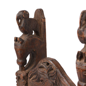 Old Teak Tribal Mirror From Banswara - Early 20thC