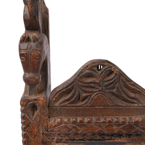 Old Teak Tribal Mirror From Banswara - Early 20thC