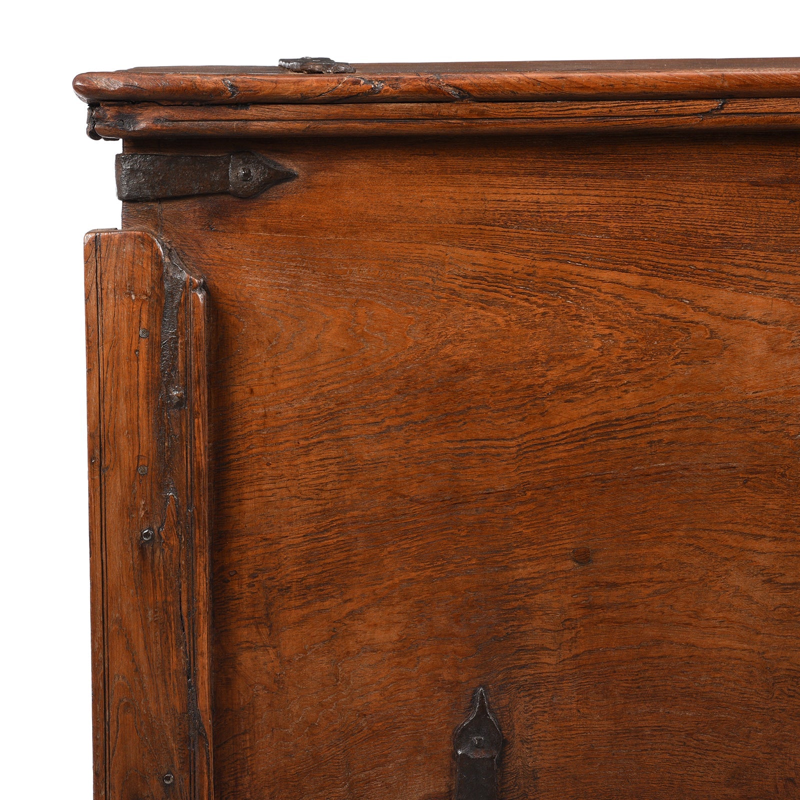 Iron Bound Teak Merchant Chest From Goa - 19th Century