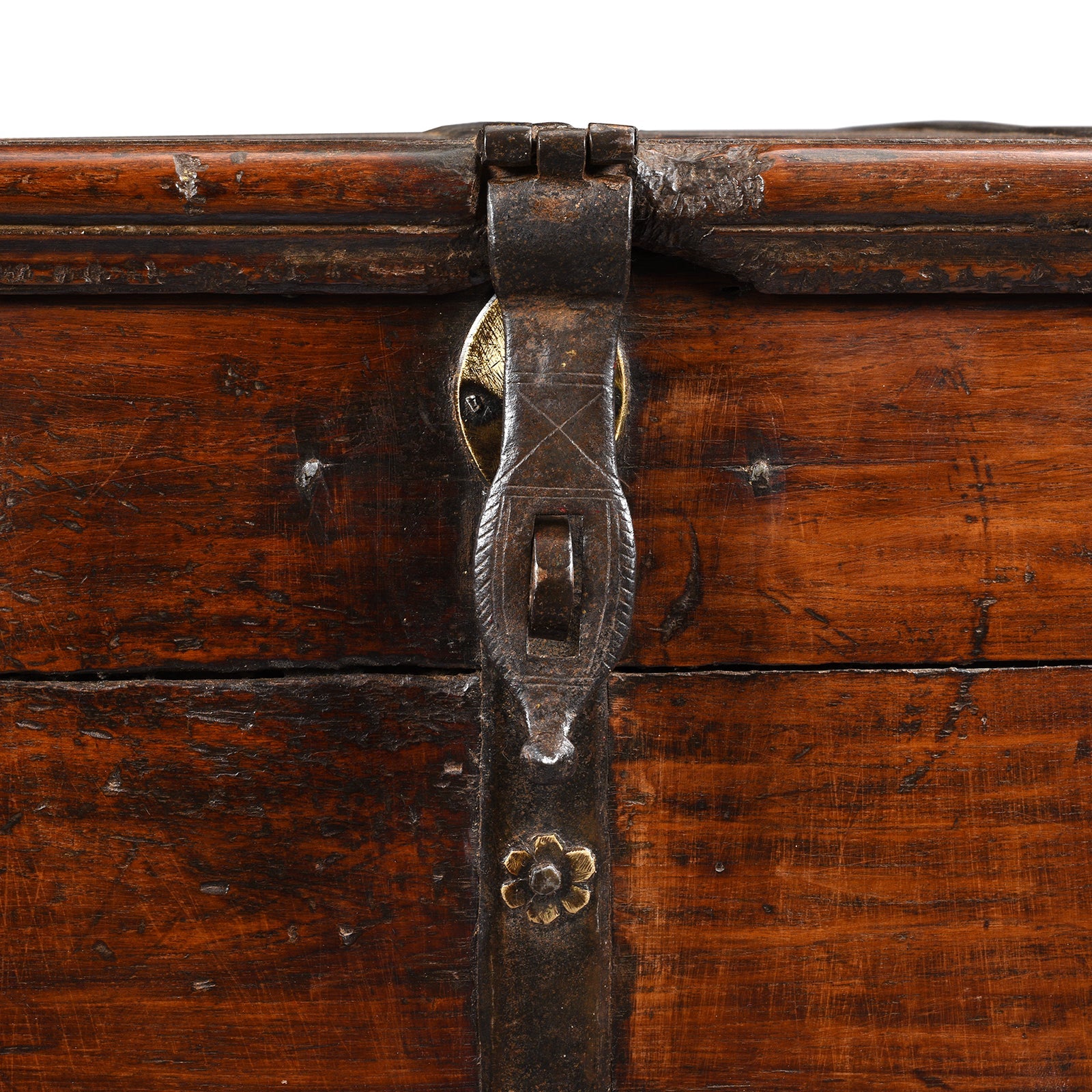 Iron Bound Teak Chest - 19th Century