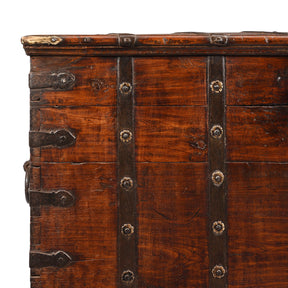 Iron Bound Teak Chest - 19th Century