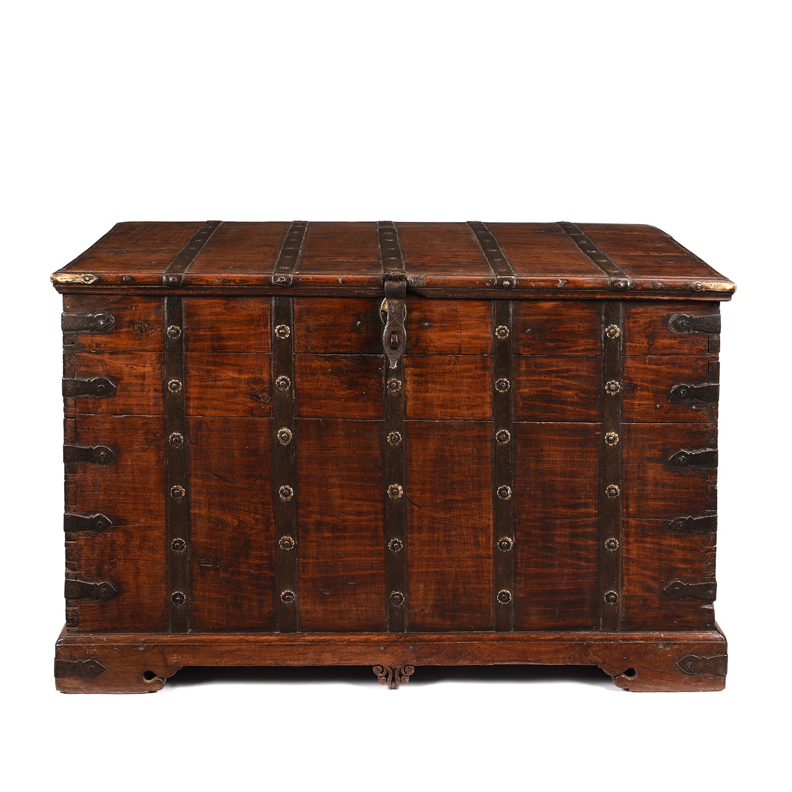 Iron Bound Teak Chest - 19th Century
