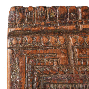 Carved Teak Votive Panel From Andra Pradesh - Early 20thC