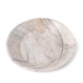 Old Carved Marble Bowl From Rajasthan - 50-80 Yrs Old