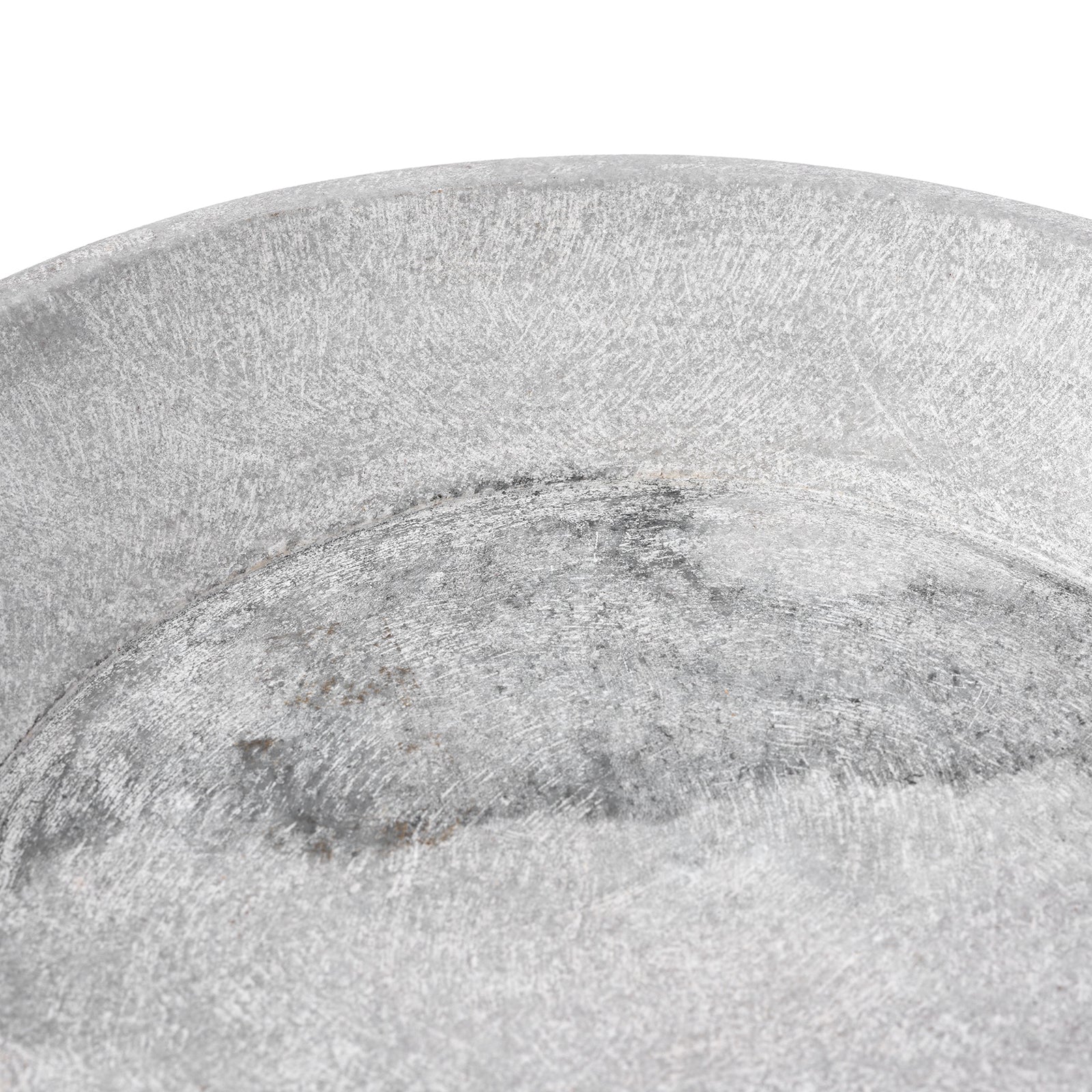 Vintage Carved Marble Bowl From Rajasthan - Ca 1930