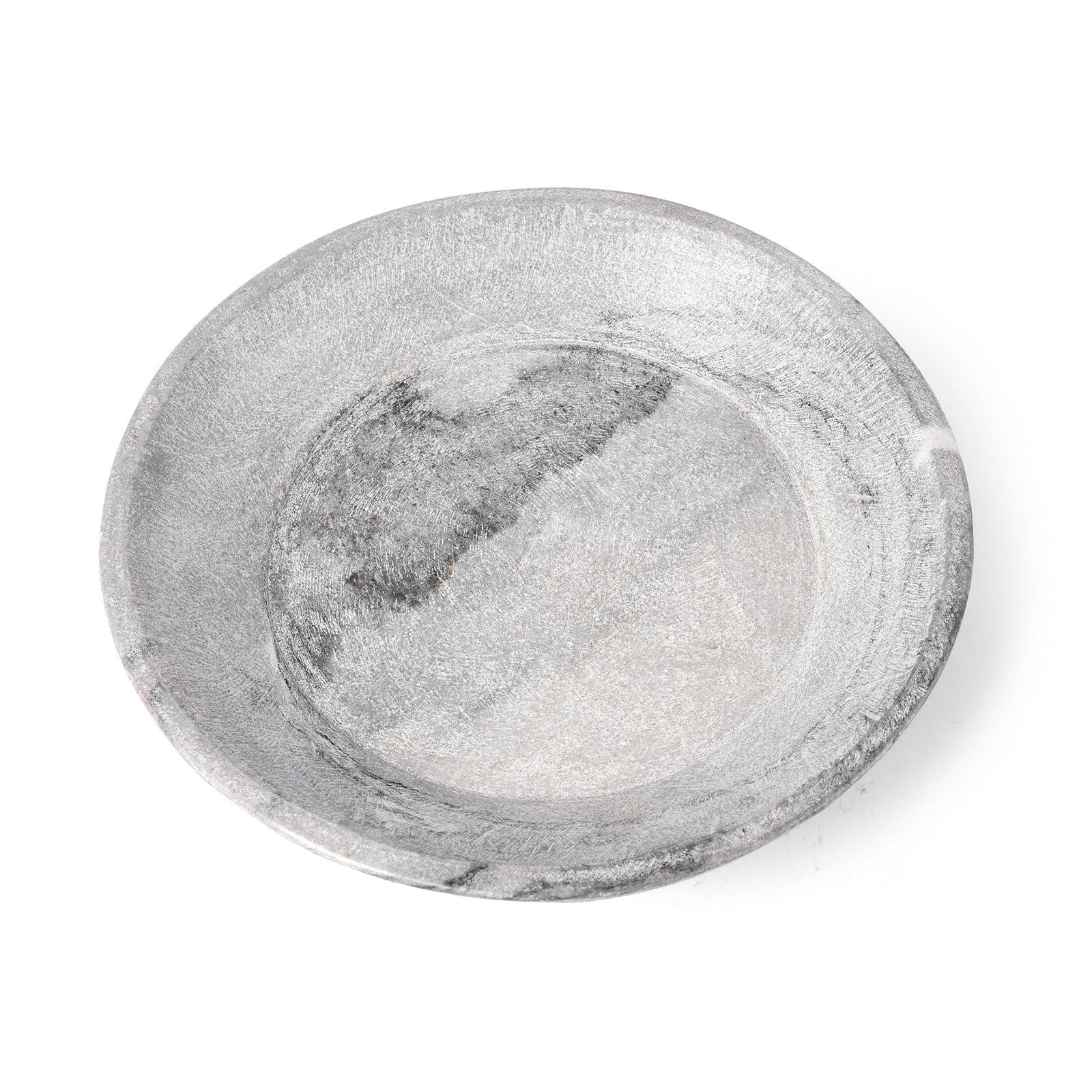 Vintage Carved Marble Bowl From Rajasthan - Ca 1930